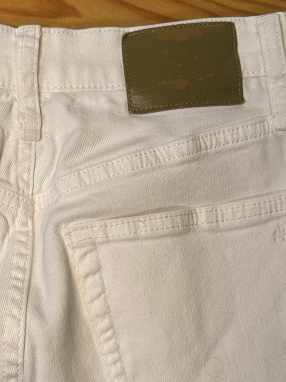 Rag & Bone Women's Size 25 White Wide-Leg Denim Jeans Frayed Hem High Rise - Picture 5 of 16